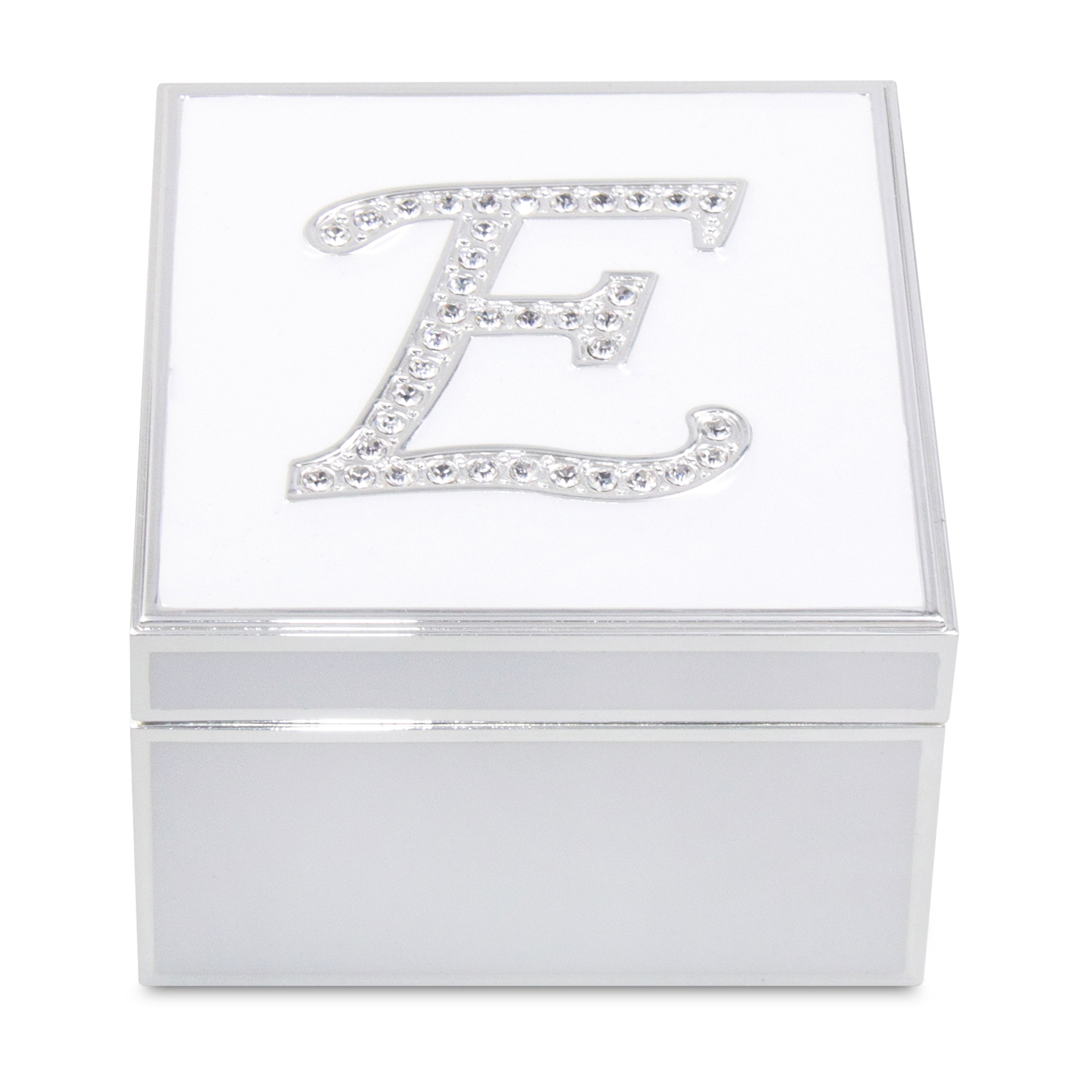 Square letter E jewellery box